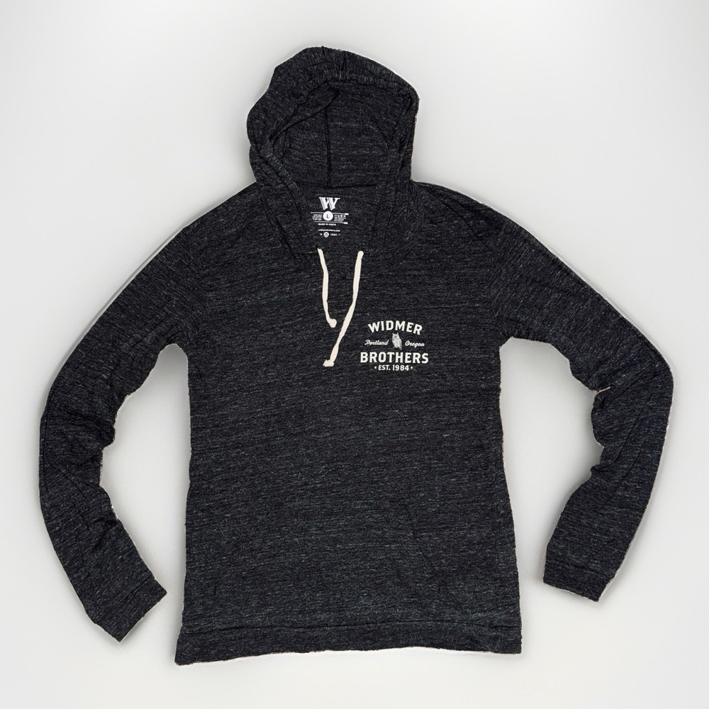 Widmer Brothers Brewing Portland OR Charcoal Gray Lightweight Hoodie Womens M/L